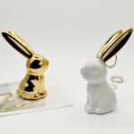 Ceramic Easter Rabbit Ornaments Set