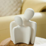 Modern Abstract Couple Figurine Set