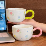 Designer Hand-Painted Relief Mug