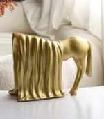 Nordic Abstract Horse Resin Sculpture