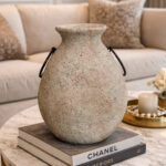 Sahara Stone Decorative Vase with Handles