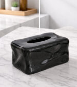 Modern Ceramic Tissue Box – Minimalist Design – Available in Beige & Black - Image 3