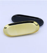 Decorative Metal Tray – 23 × 9 cm – Available in Black, Gold & Silver - Image 3