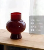 Glass Decorative Vase – 18 × 8 cm – Available in 7 Colors - Image 4