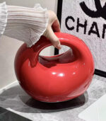 Luxury Handbag Shape Ceramic Tissue Box – Decorative Tissue Holder – Available in Black, White & Red - Image 5