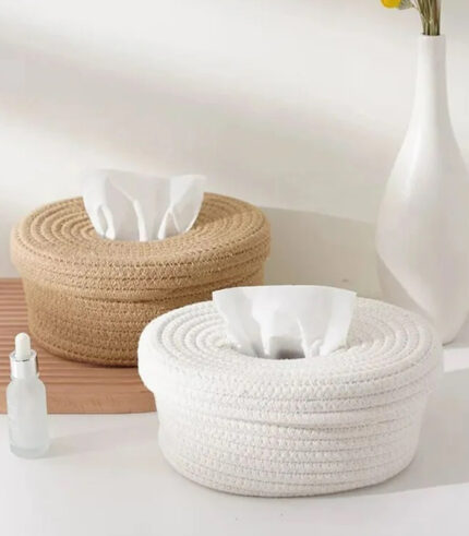 Nordic Style Rattan Rope Woven Tissue Box