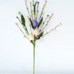 Plastic Easter Decorative Egg with Flower