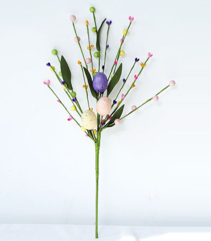 Plastic Easter Decorative Egg with Flower