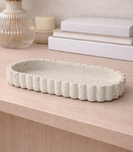 Oval Stone Decorative Tray