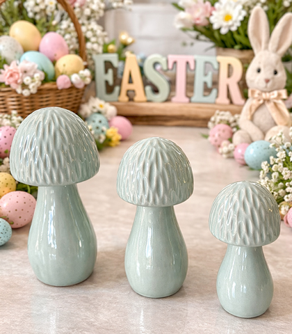 Easter Mushroom Porcelain Decorative Set