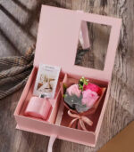 Romantic Floral Reed Diffuser Set with Flower Bouquet