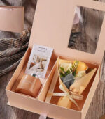 Romantic Floral Reed Diffuser Set with Flower Bouquet – Gift Box – Available in Pink, Green & Yellow - Image 3