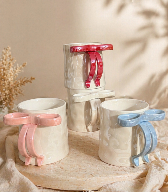 Ceramic Mugs 400ml Papillon Handle Design