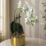 Artificial Plant in Gold Ceramic Pot