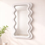 Modern Wall Mirror with White Edge