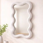 Modern Wall Mirror with White Edge