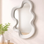 Modern Wall Mirror with White Edge