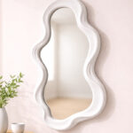 Modern Wall Mirror with White Edge
