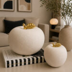 White Ceramic Decorative Apples Set