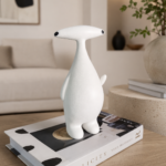 Modern Abstract White Decorative Sculpture