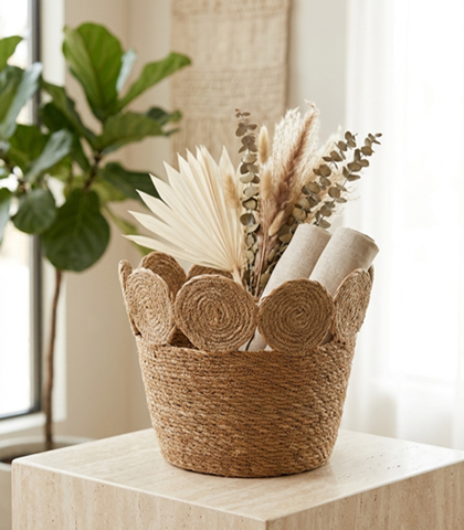 Beige Organizing Basket