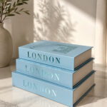 Blue Decorative Books Set of 3