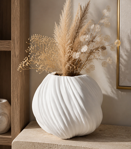 Modern White Ceramic Vase