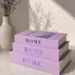 Purple Decorative Books Set of 3