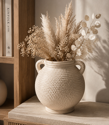 Modern Beige Ceramic Vase