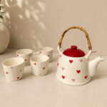 Modern Ceramic Tea Pot Set with 4 Cups
