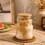 Glass Cup with Glass Straw