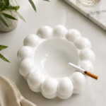 White Ceramic Bubble Ashtray