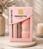 Premium Cotton Fleece Towel Gift Box Set with Bottle