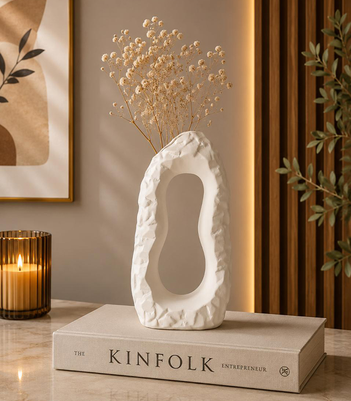 Modern White Ceramic Vase