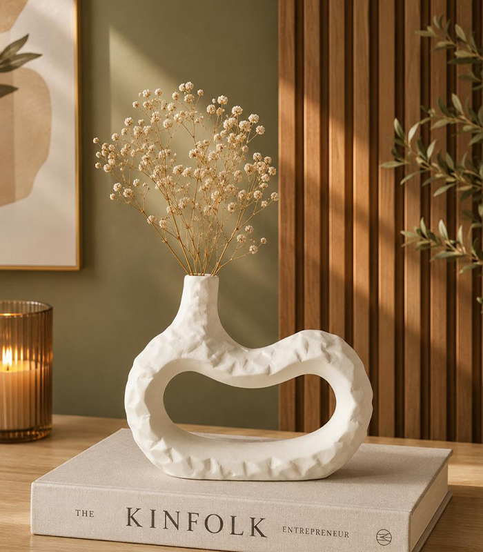 Modern White Ceramic Vase