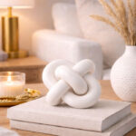 White Ceramic Chain Statue