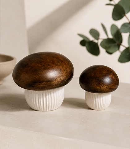 Ceramic Mushroom Décor Set