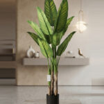 Large Artificial Plant 160cm with Black Plastic Pot