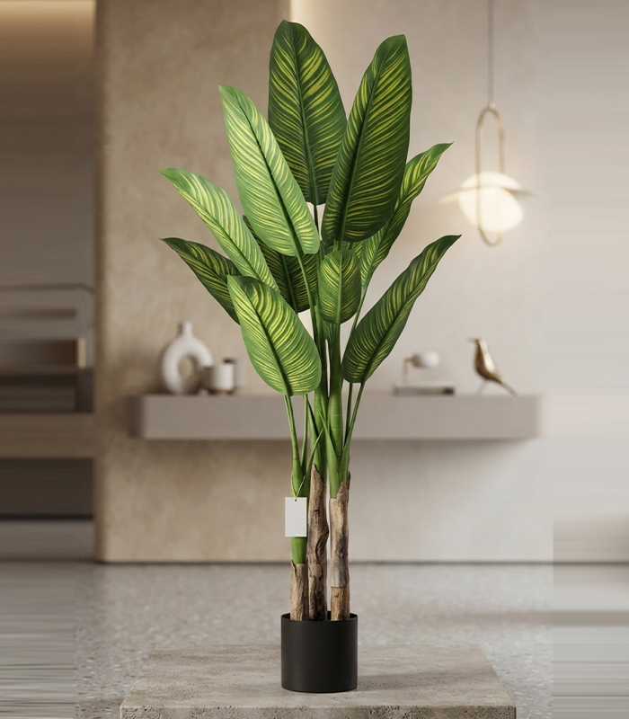 Large Artificial Plant 160cm with Black Plastic Pot