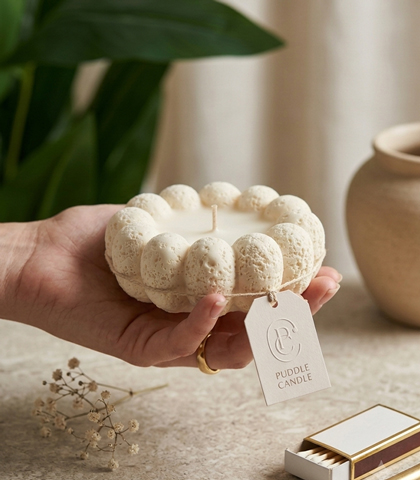 Small Stone Scented Candle