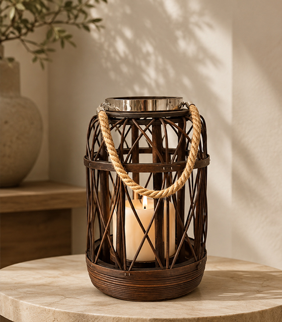 Brown Boho Lantern 36x25cm Brown Boho Lantern 36x25cm