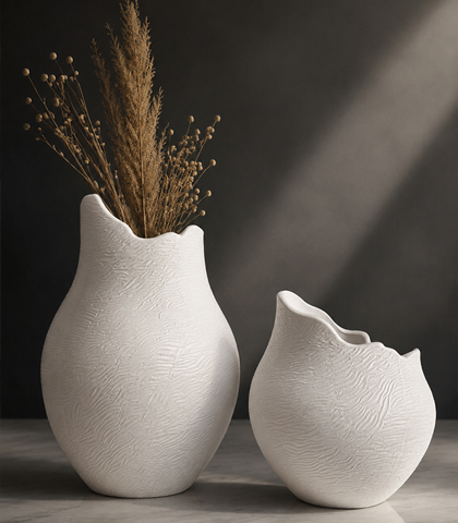 Modern White Ceramic Vases