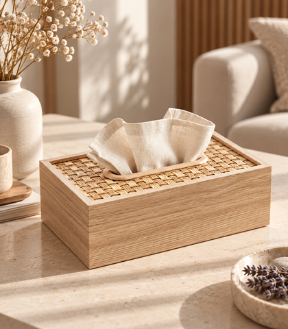 Wooden Tissue Box