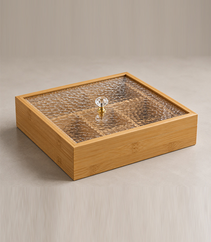 Wooden Serving Box with Plexy Cover