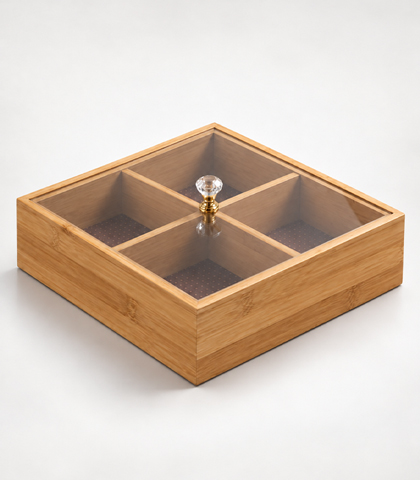 Wooden Serving Box with Plexy Cover