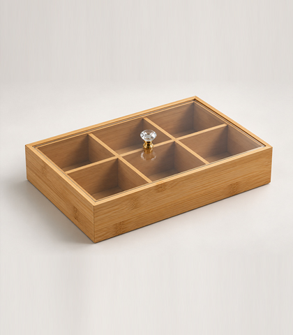 Wooden Serving Box with Plexy Cover