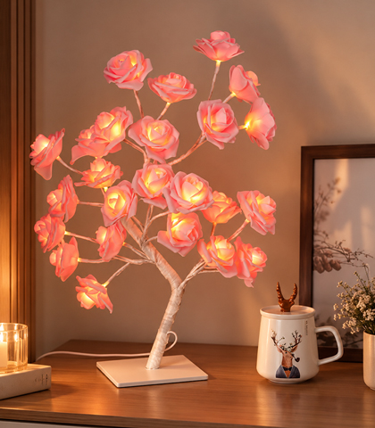 Artificial Metal Flowers with Light