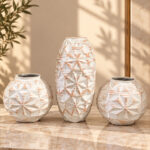 Modern Glass Vases Set of 3