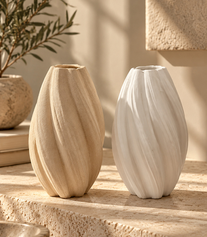 Modern Wavy Ceramic Vase