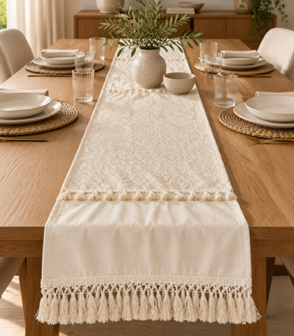 Beige Table Runner